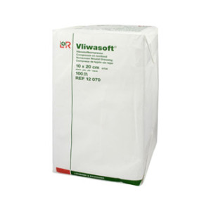 Vliwasoft Vlieskompressen 10x20 cm Unsteril 4lagig
