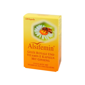 Alsifemin Gelée Royale und Vitamin E Kapseln mit Ginseng