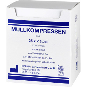 Mullkompressen steril, 10 x 10 cm 8fach