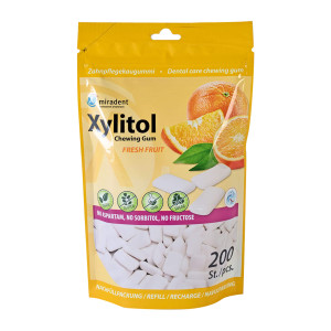 Miradent Xylitol Zahnpflegekaugummi freshfruit Refill
