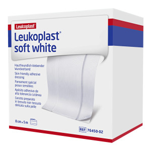 Leukoplast soft white Pflaster 8 cm x 5 m Rolle