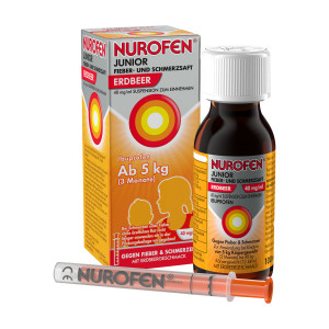 Nurofen Junior Fieber- und Schmerzsaft Erdbeere 40 mg/ml