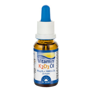 Dr. Jacob's Vitamin K2D3 Öl 1000 IE/50 mcg D3+K2 640 Tropfen