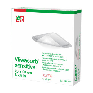 Vliwasorb sensitive Superabsorb. Wundverband 20x20 cm