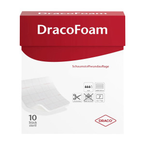 DracoFoam Schaumstoff Wundauflage 5 x 5 cm