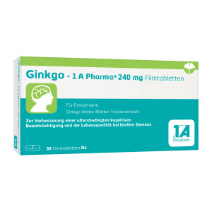 Ginkgo 1 A Pharma 240 mg zur natürlichen Gedächtnisstärkung