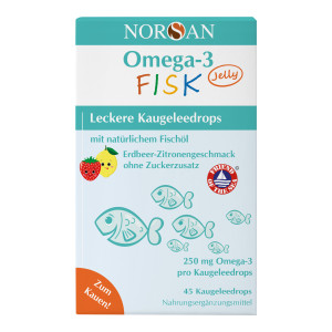 Norsan Omega-3 Fisk Jelly Dragees f&uuml;r Kinder