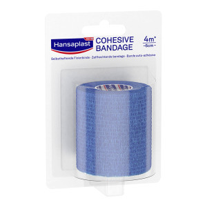 Hansaplast Selbsthaftende Fixierbinde 4 m x 6 cm blau