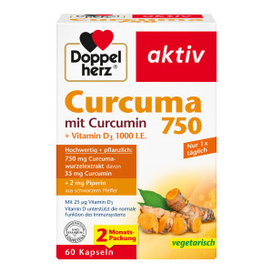 Doppelherz aktiv Curcuma 750 mit Curcumin + Vitamin D3