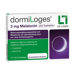 DormiLoges 3 mg Melatonin plus Tryptophan Filmtabletten