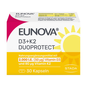 Eunova DuoProtect D3 + K2 2000 I.E. Kapseln