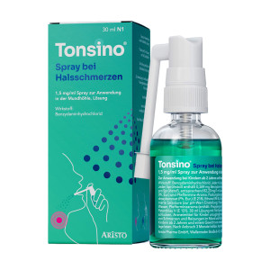Tonsino Spray bei Halsschmerzen
