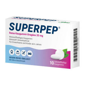 Superpep Reise Kaugummi-Dragées 20 mg