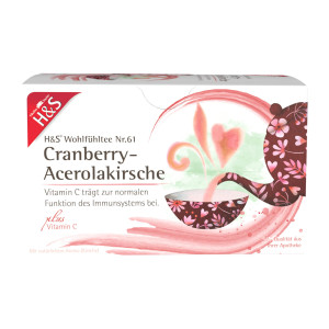 H&S Tee Cranberry-Acerolakirsche mit Vitamin C Filterbeutel