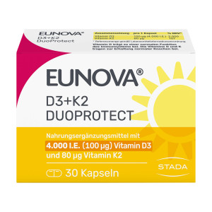 Eunova DuoProtect D3 + K2 4000 I.E. Kapseln