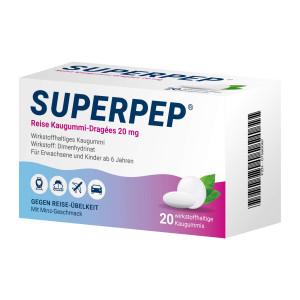 Superpep Reise Kaugummi-Dragées 20 mg