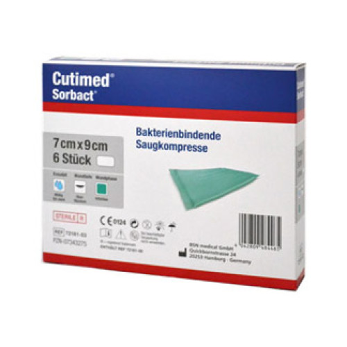 Cutimed Sorbact Saugkompressen 7x9 cm