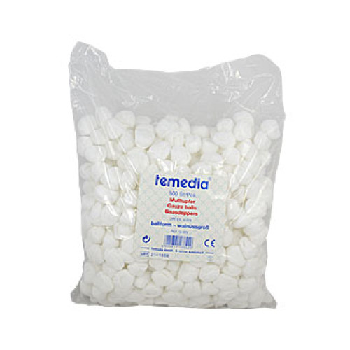 Mulltupfer Walnussgroß 20-fädig Unsteril Ballförmig