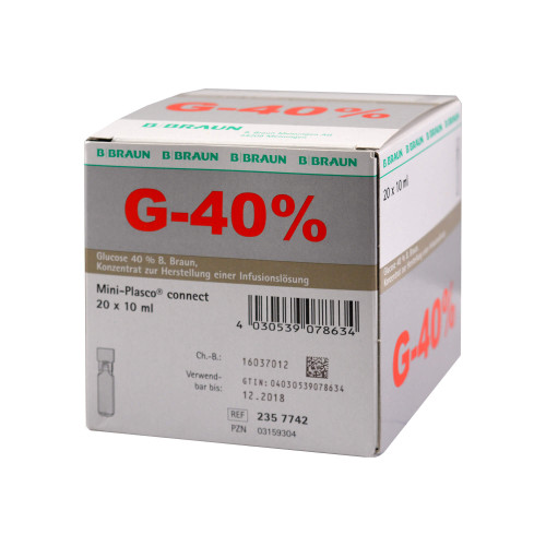 Glucose 40% B.Braun Mini Plasco Connect Inf.-L.-K.