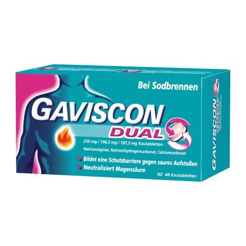 Gaviscon Dual Kautabletten bei Sodbrennen