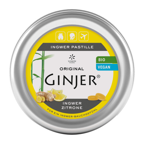 Ingwer Ginjer Zitrone Pastillen Bio