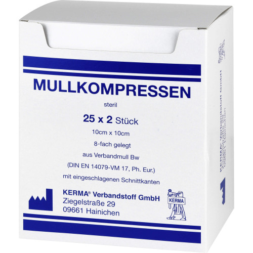 Mullkompressen steril, 10 x 10 cm 8fach