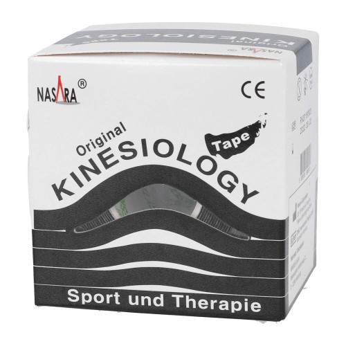 Nasara Kinesiotape 5 cmx5 m schwarz