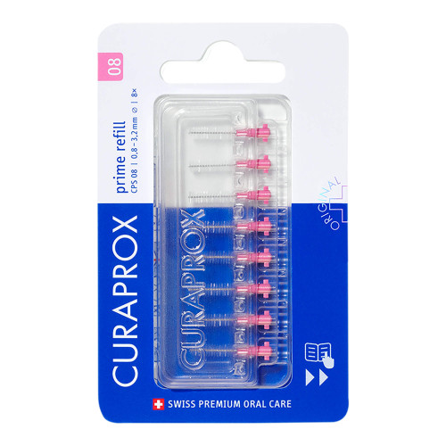 Curaprox CPS 08 prime Interdentalbürsten ISO 1 pink Refill