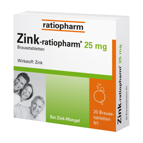 Zink-ratiopharm 25 mg Brausetabletten