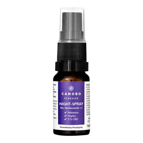Canobo Night-Spray Bio-Hanfsamenöl mit 3% CBD