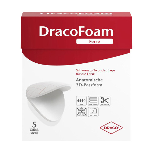 DracoFoam Ferse Schaumstoffwundauflage