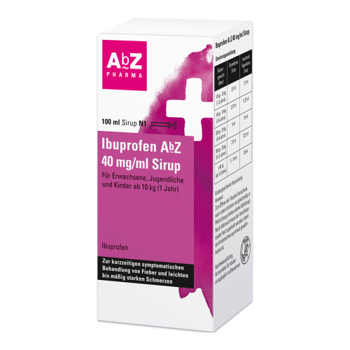 Ibuprofen AbZ 40 mg/ml Sirup für Kinder ab 10kg