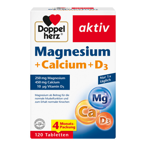 Doppelherz aktiv Magnesium + Calcium + D3