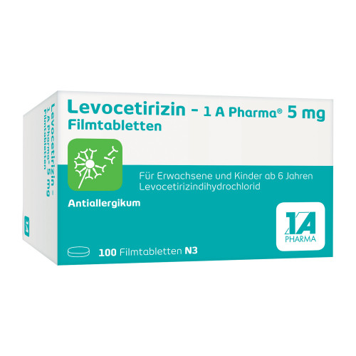 Levocetirizin - 1 A Pharma 5 mg Filmtabletten