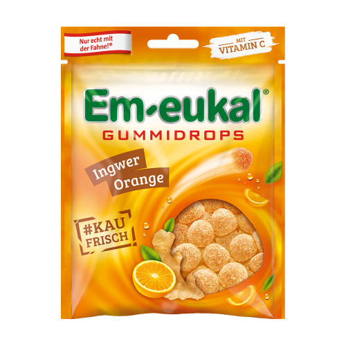 Em-eukal Gummidrops Ingwer-Orange zuckerhaltig