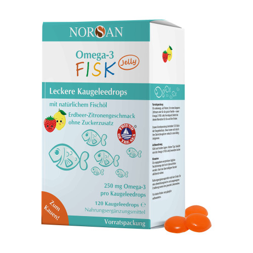 Norsan Omega-3 Fisk Jelly Dragees für Kinder