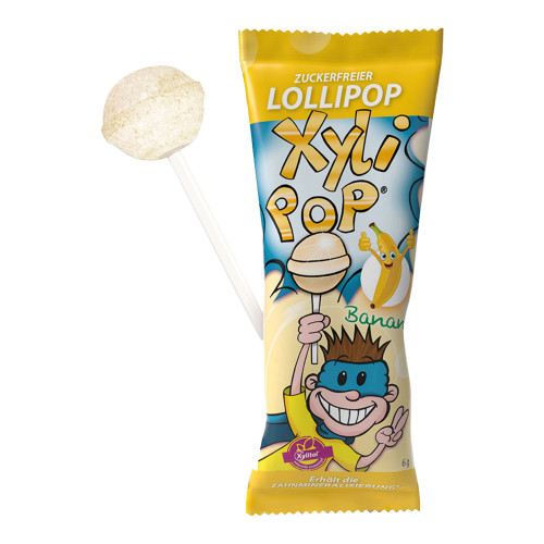 Miradent XyliPop Lolli Zahnpflegelolli Banane
