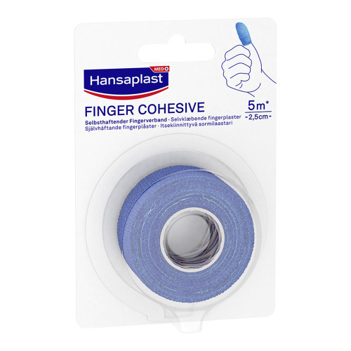 Hansaplast Selbsthaftender Fingerverband 5 m x 2,5 cm blau