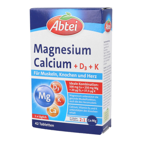 Abtei Magnesium Calcium+D3+K Tabletten
