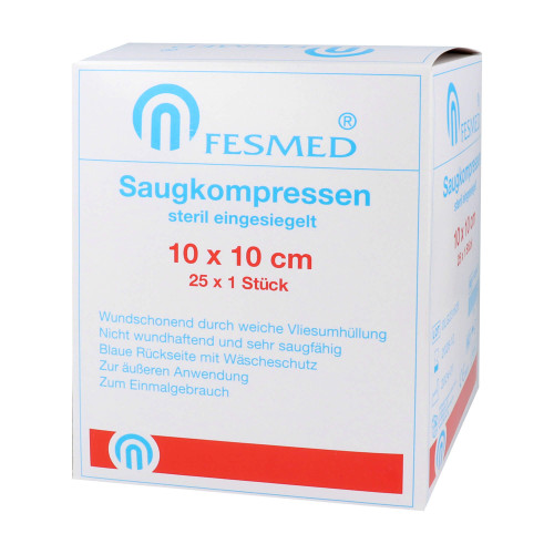 Saugkompressen 10 x 10 cm steril