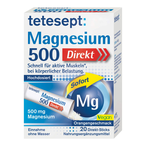 Tetesept Magnesium 500 Direkt Sticks