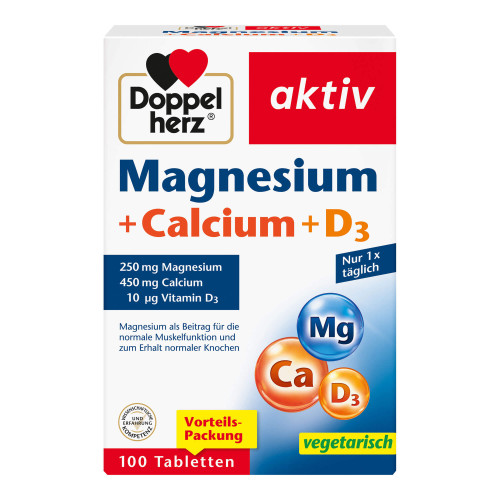 Doppelherz aktiv Magnesium + Calcium + D3 Tabletten