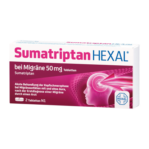 Sumatriptan Hexal bei Migräne 50 mg Tabletten