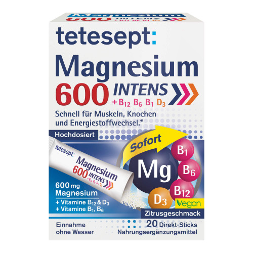 Tetesept Magnesium 600 Direkt Sticks