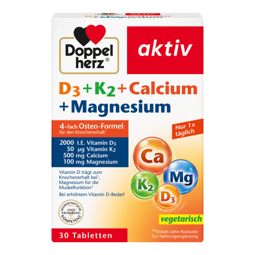 Doppelherz aktiv D3+K2+Calcium+Magnesium Tabletten
